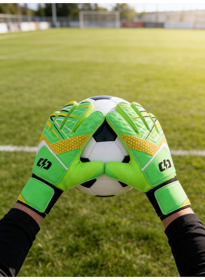 COYO Kids Goalkeeper Gloves, Soccer Gloves with Double Wrist Protection and Non-Slip Wear Resistant Latex Material to Give Protection to Prevent Injuries - Image 4