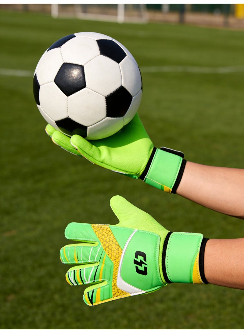 COYO Kids Goalkeeper Gloves, Soccer Gloves with Double Wrist Protection and Non-Slip Wear Resistant Latex Material to Give Protection to Prevent Injuries - Image 5