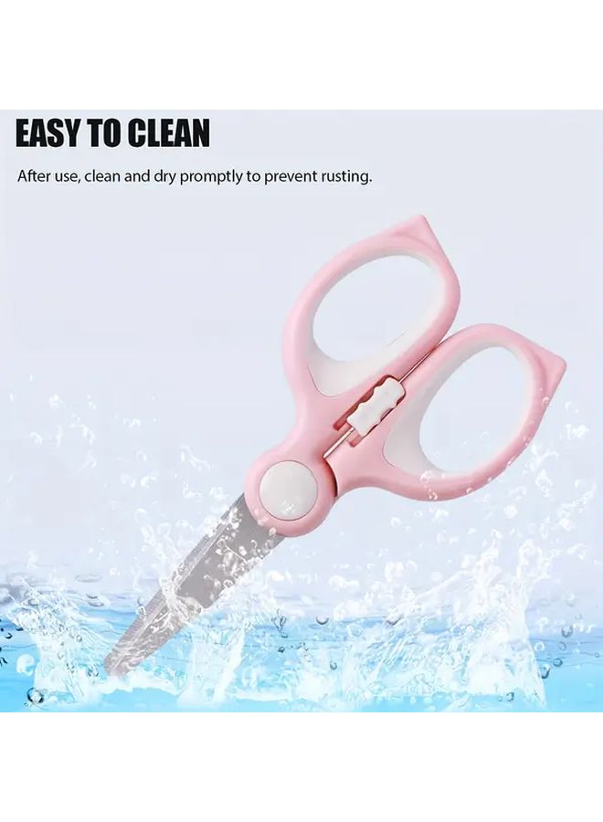 Stainless Steel Baby Food Scissors with Storage Box Kitchen - Image 5