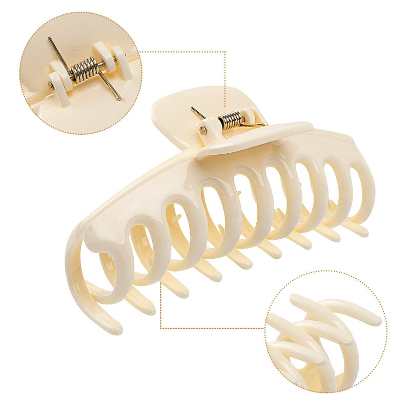 laxizar Claw Clip Hair Clip 8 Pack 4.3 Ihch Rectangular Hair Clips for Women Girls Large Hair Jaw Clips Hair Clamps - Image 4