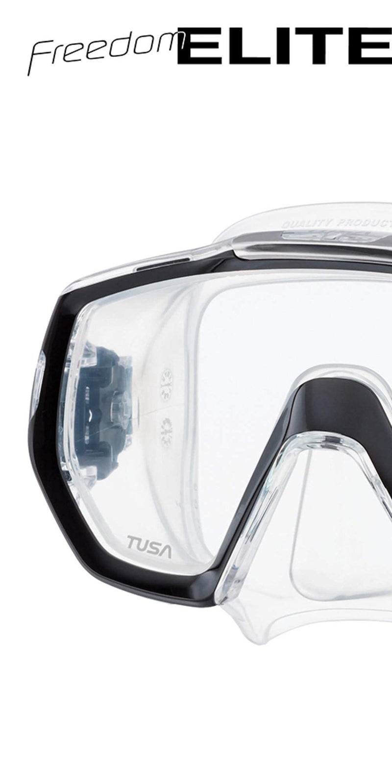 TUSA M-1003 Freedom Elite Scuba Diving Mask, Black - Image 2