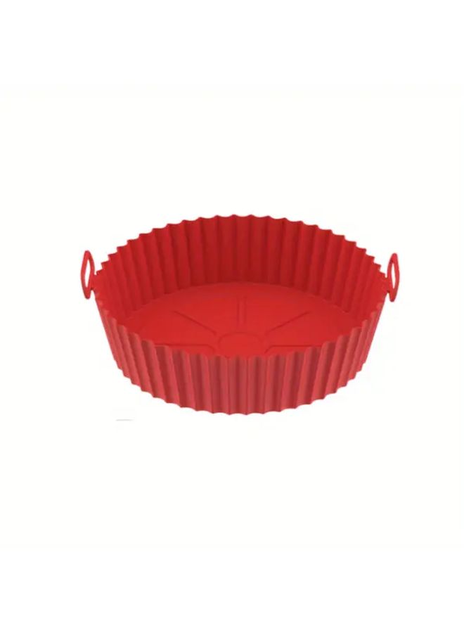 Lake Blue Reusable Silicone Air Fryer Liners Non Stick Food Safe Round Basket Accessories for 3QT to 5QT Air Fryers Healthy Cooking Baking Tool - Image 3
