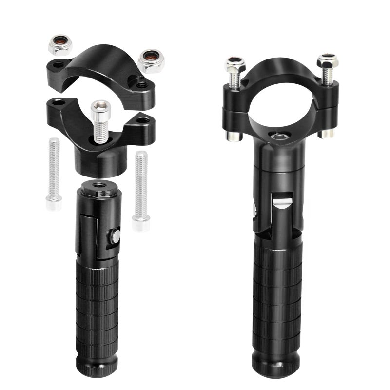 YWLUWEI Foot Pegs Nonsliding Footrest Motorcycle Bicycle Folding Foot Pegs 90 Degree Foldable Electric Motorbike Passenger Footrests Rearsets Rear Set Footpegs Foot Rest Pedals Black