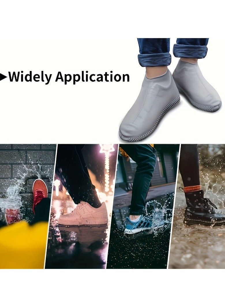 Unisex Latex Rain Boots - Waterproof Slip-On Overshoes with Anti-Slip Sole, Reusable & Durable for Outdoor Activities ( Hand Wash) - Image 5
