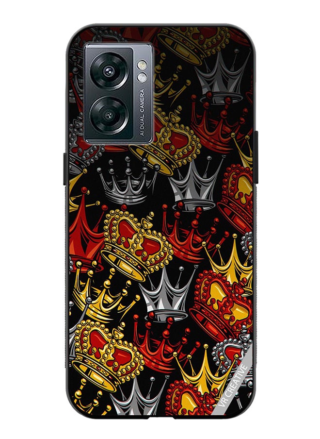 VR CREATIVE Protective Case Cover For Oppo A57 5G King And Queen Design Multicolour  - Image 1
