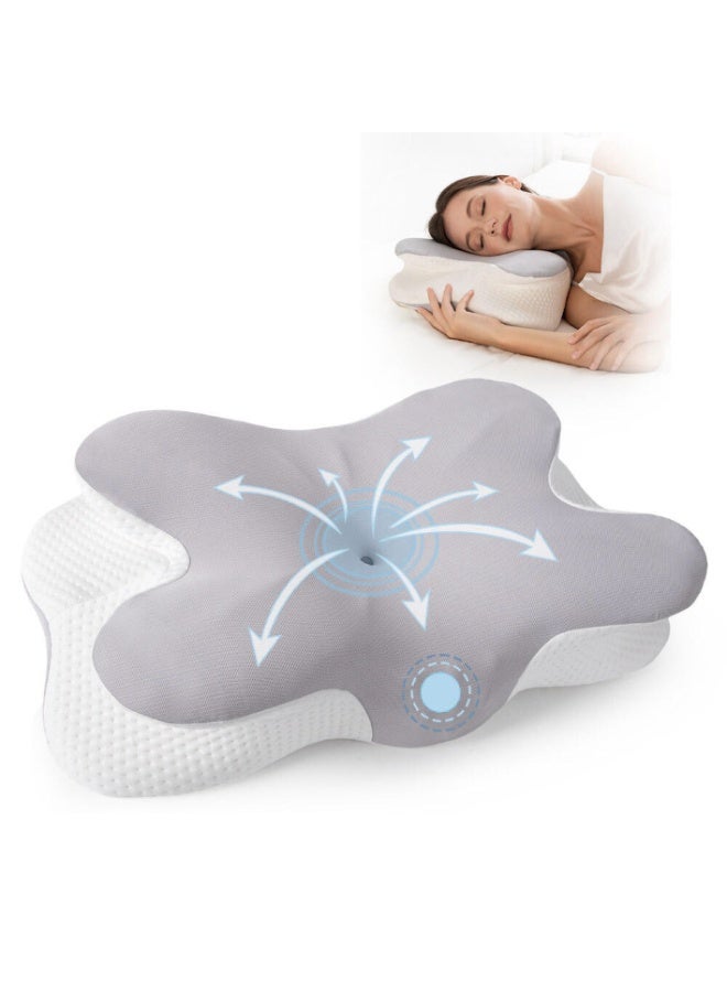 ARABIQO Cervical Neck Pillow for Neck Pain Relief, Ergonomic Memory Foam Orthopedic Pillow, 2-in-1 Contour Pillow for Side, Back & Stomach Sleepers, Anti-Snoring Support - Image 1