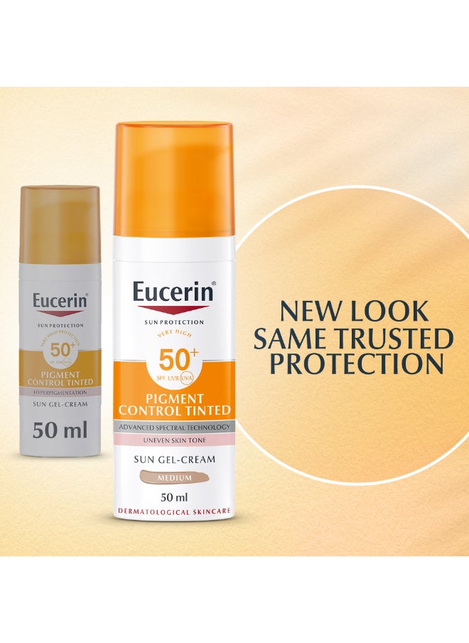 Eucerin - Face Sunscreen Pigment Control Tinted Hyperpigmentation Sun Gel-Cream  SPF 50+ - Image 1