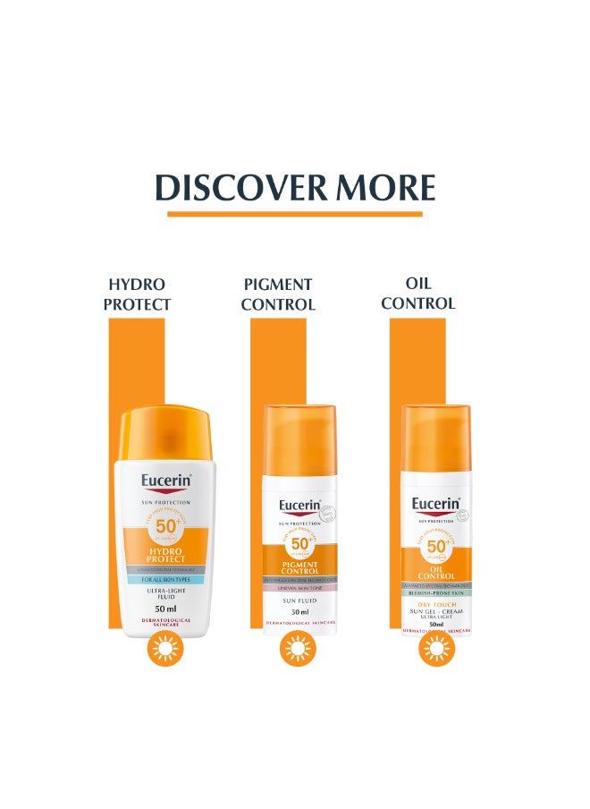 Eucerin - Face Sunscreen Pigment Control Tinted Hyperpigmentation Sun Gel-Cream  SPF 50+ - Image 1