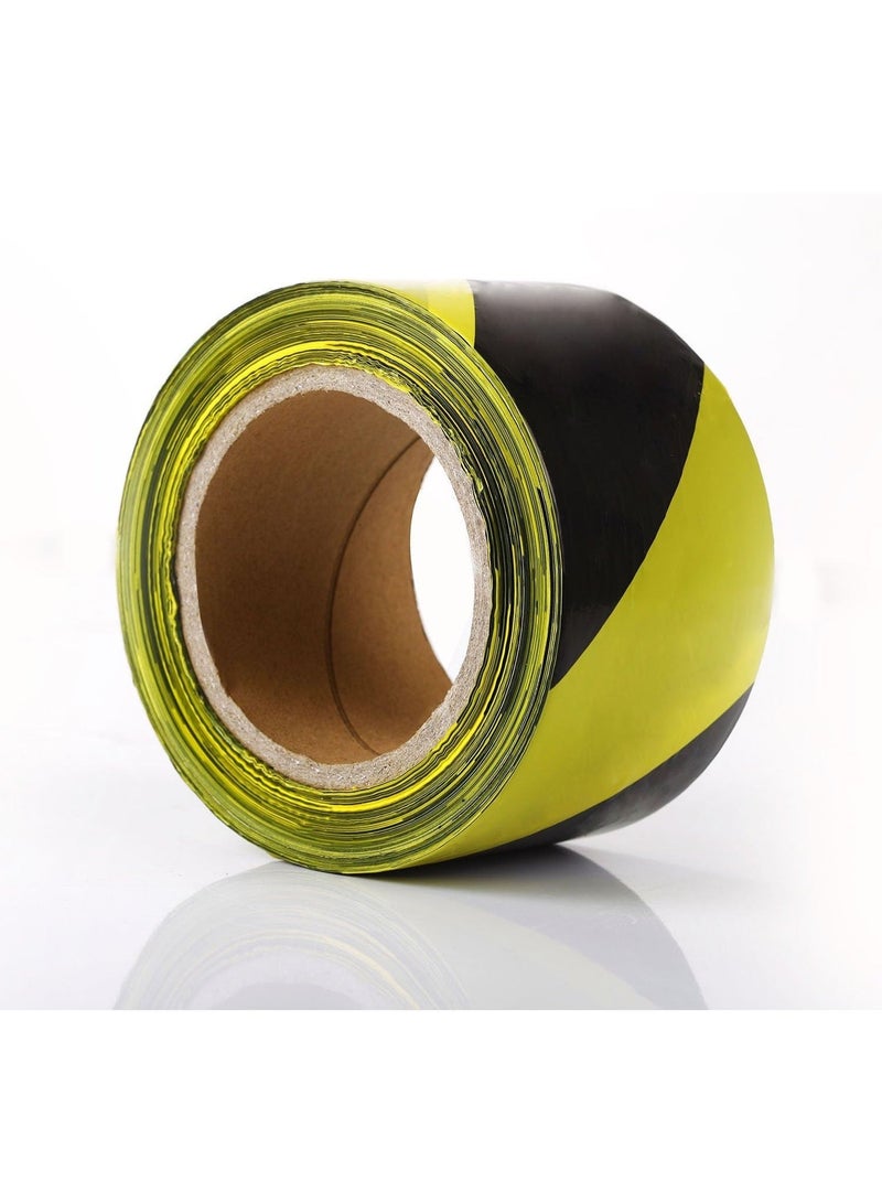 Fixer Heavy-Duty Yellow & Black Warning Tape – 2″ × 100 M – Non-Adhesive Safety Barrier Tape - Image 2