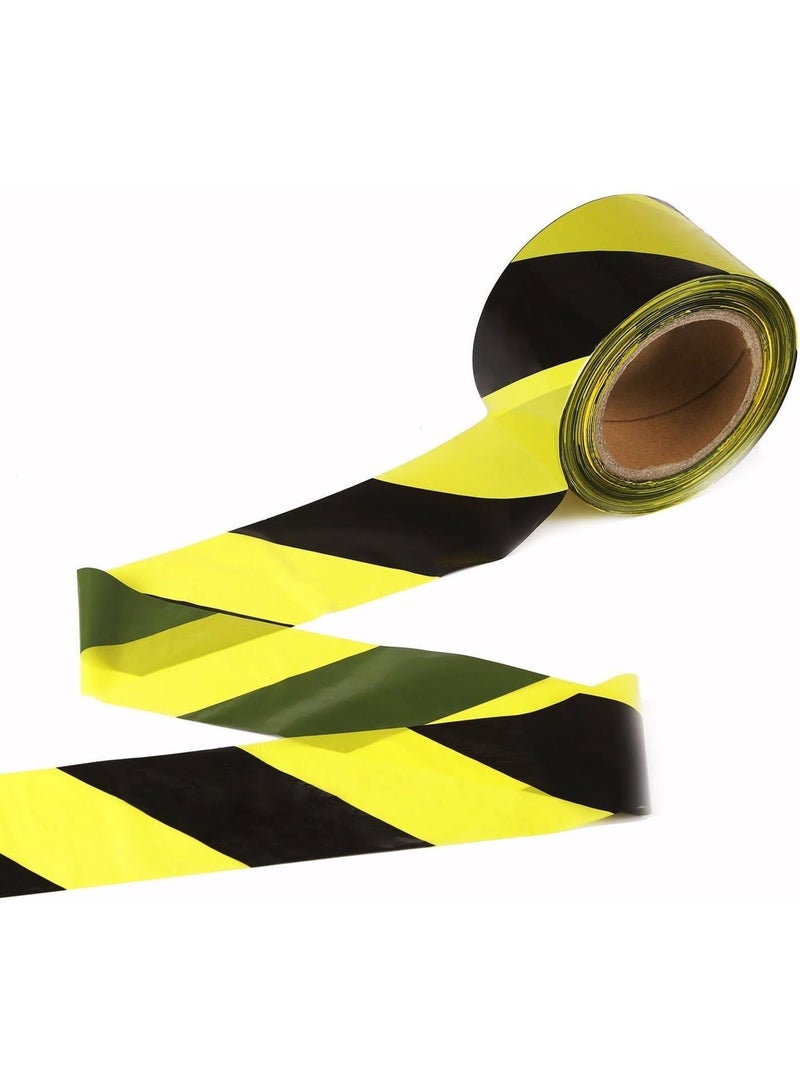 Fixer Heavy-Duty Yellow & Black Warning Tape – 2″ × 100 M – Non-Adhesive Safety Barrier Tape - Image 3