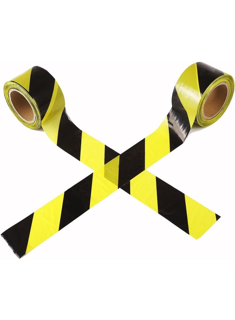 Fixer Heavy-Duty Yellow & Black Warning Tape – 2″ × 100 M – Non-Adhesive Safety Barrier Tape - Image 4