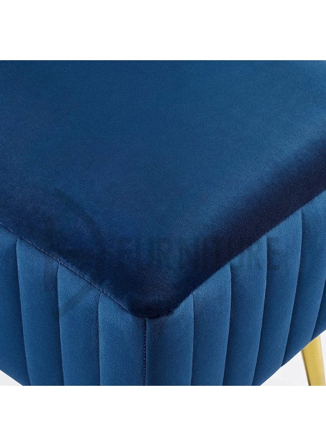 DIVINE FURNITURE Modern Velvet Entryway Ottoman Bench  - Image 3