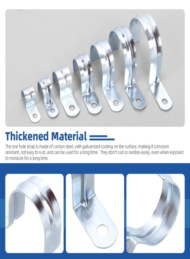 Glarks 30pcs 1-1/4’’ One Hole Pipe Straps Kit, Zinc Plated Steel EMT Pipe Straps with 1 Hole, EMT Conduit Clamp Single Hole Pipe Clamp for EMT Conduit Pipe Fixing - Image 4