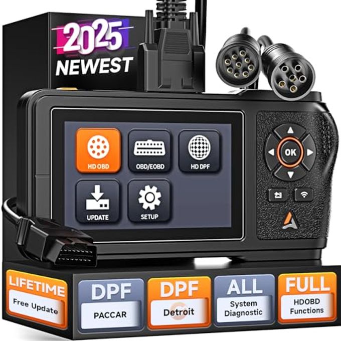Ancel Hd431 Heavy Duty Truck Scanner, 2025 New Diesel Diagnostic Scan Tool, Dpf Regen And Reset For Detroit, Paccar, Lifetime Free Updates, Full System Hdobd & Obd2 Trucks & Cars 2 In 1 Code Reader - Image 4