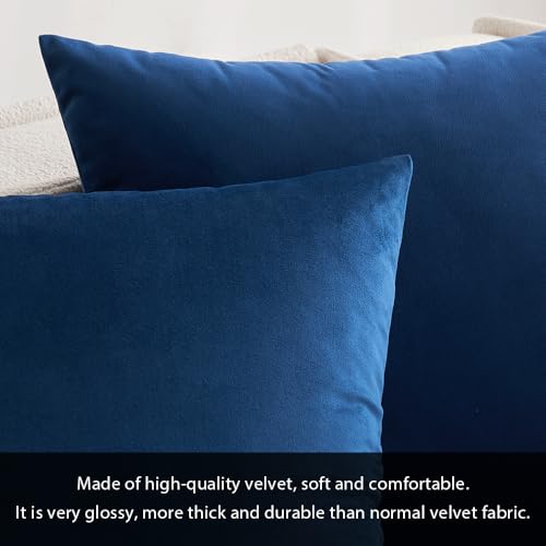 MIULEE Pack of 2, Velvet Soft Soild Decorative Square Throw Pillow Covers Set Cushion Case for Sofa Bedroom Car 12 x 20 Inch 30 x 50 cm - Image 2