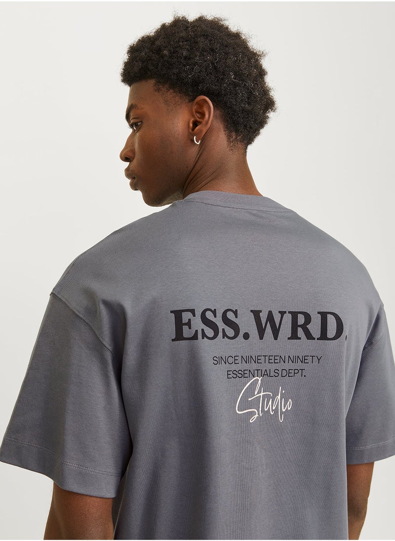 Jack Jones Jjeurban Studio Crew Neck T-Shirt  - Image 2