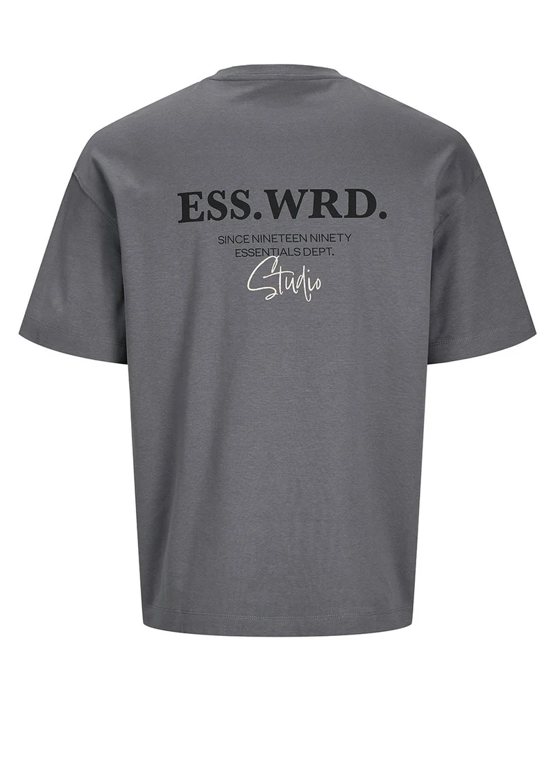 جاك اند جونز Jjeurban Studio Crew Neck T-Shirt