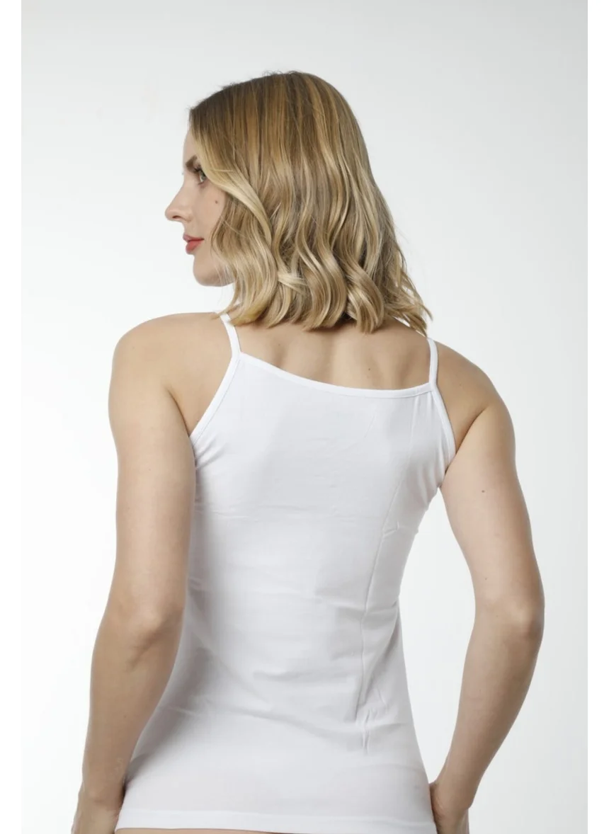 HMD 2496 Thin Strap Cotton Women's Singlet - White