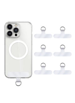 6pcs Phone Tether Tab PVC Phone Strap Tether Tabs Multifunctional Phone Lanyard Patch Pad Phone Tether Tab Thin for Most Smartphones Mobile Phones