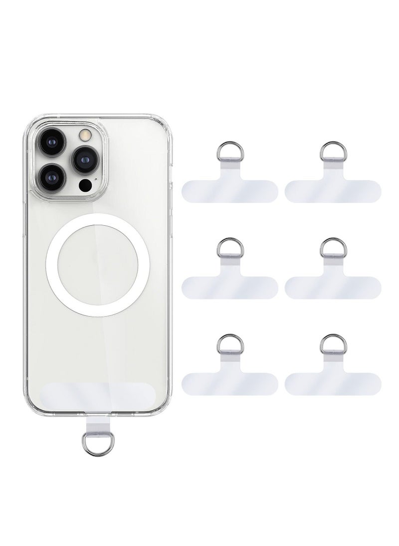 Generic - 6pcs Phone Tether Tab PVC Phone Strap Tether Tabs Multifunctional Phone Lanyard Patch Pad Phone Tether Tab Thin for Most Smartphones Mobile Phones - Image 1