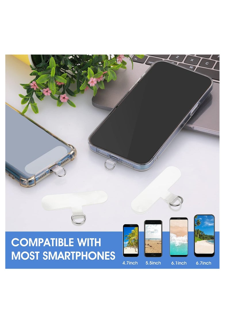 Generic - 6pcs Phone Tether Tab PVC Phone Strap Tether Tabs Multifunctional Phone Lanyard Patch Pad Phone Tether Tab Thin for Most Smartphones Mobile Phones - Image 1