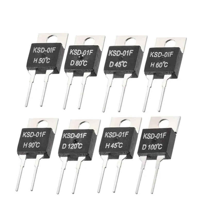 مفتاح التحكم في درجة الحرارة مغلق عادةً، مستشعر مرحل، 70 درجة مئوية، 0، 5، 10، 15، 20، 30، 40، 50، 60 درجة. - Image 1