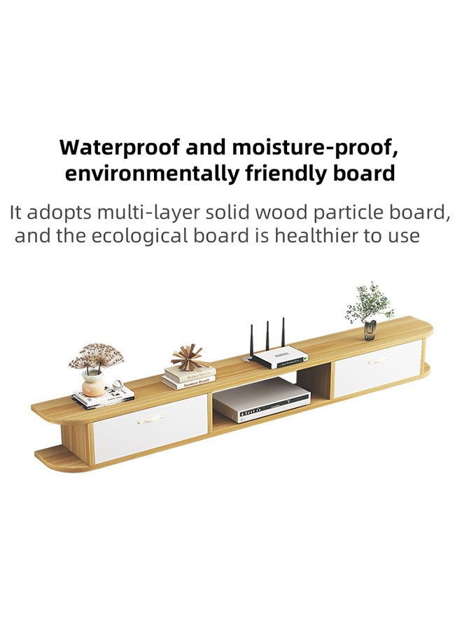 Generic Wall-Mounted TV Cabinet, Suspended TV Cabinet, TV Cabinet，TV Stand，120cm Countertop, Including Drawers and Open Table. 120cm×24cm×18cm - Image 5