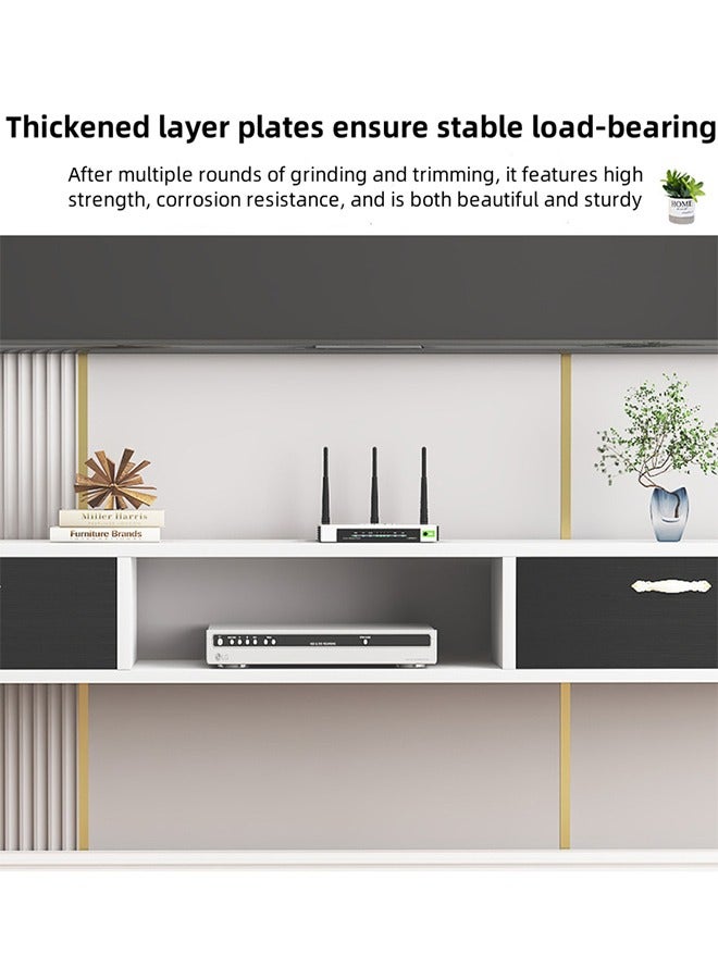 Generic Wall-Mounted TV Cabinet, Suspended TV Cabinet, TV Cabinet，TV Stand，120cm Countertop, Including Drawers and Open Table. 120cm×24cm×18cm - Image 2
