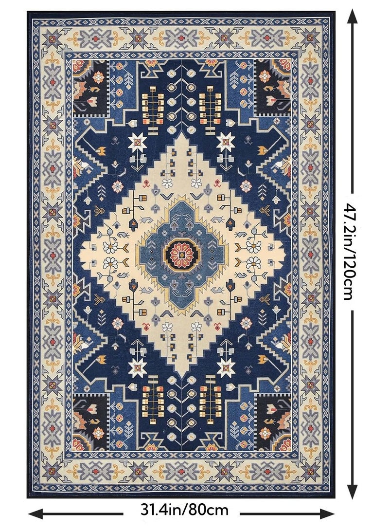 آنا سجادة كريستال مخملية غير قابلة للانزلاق بحجم 80*120 سم للمعيشة في المنزل - Image 1