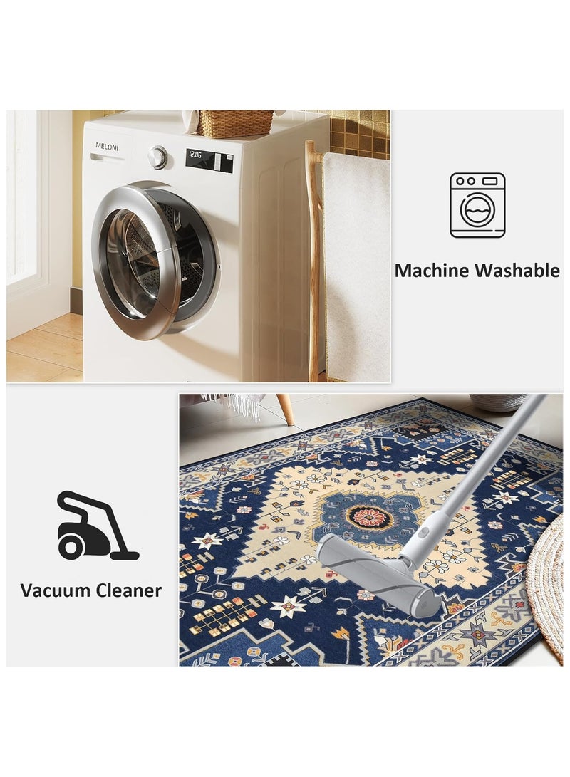 آنا سجادة كريستال مخملية غير قابلة للانزلاق بحجم 80*120 سم للمعيشة في المنزل - Image 3