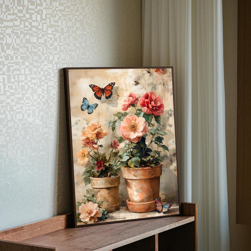 MBNTJHT DIY Flowers Paint by Numbers Kit for Adults,Unframed Potted Flowers Paint by Number Kits for Beginners,Acrylic Watercolor Painting Crafts Kit for Home Decor 16X20 Inch. - Image 3