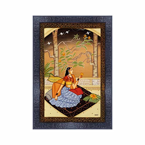 pnf Poster And Frames Rajasthani Miniature Painting Art Wooden Photo Frame With Acrylic Sheet | Living Room, Bedroom | Home Decoration | Best Gifting Option (10 * 14inch,Multicolour,Synthetic) 1017 - Image 1