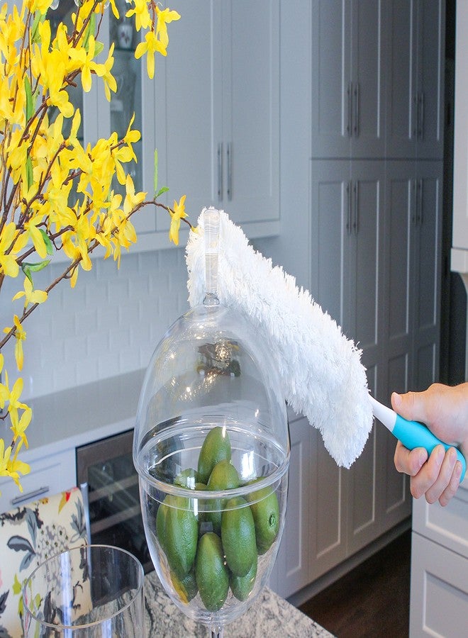 S&T INC. Hand Duster Dusting Wand, 1 Piece, Teal - Image 4