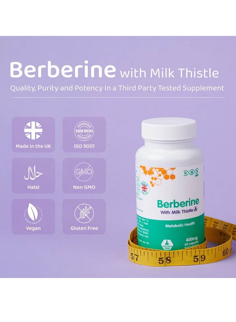 NMN Bio Berberine 400Mg Blood Sugar And Metabolic Health Support 60 Vegan Capsules - Image 5