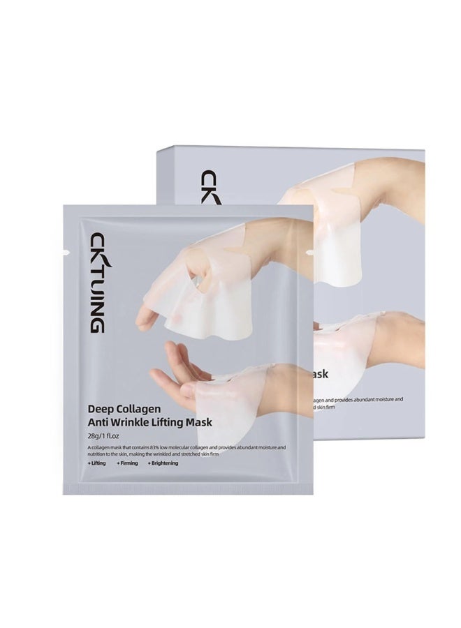 CKTUING Deep Collagen Anti Wrinkle Lifting Face Mask - Collagen Overnight Face Mask, Bio-Collagen Real Deep Mask, Hydrating Overnight Collagen Face Mask for Lifting, Firming and Moisturizing (5pcs/1 Box) - Image 2