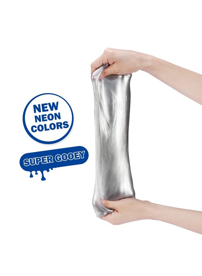 ZURU Oosh Oosh Slime Medium Foilbag 500G (4 Pack) By Zuru, Gooey Slime And Epic Stretchy Slime For Girls And Kids (Rainbow, Pink, Purple, Silver) - Image 4