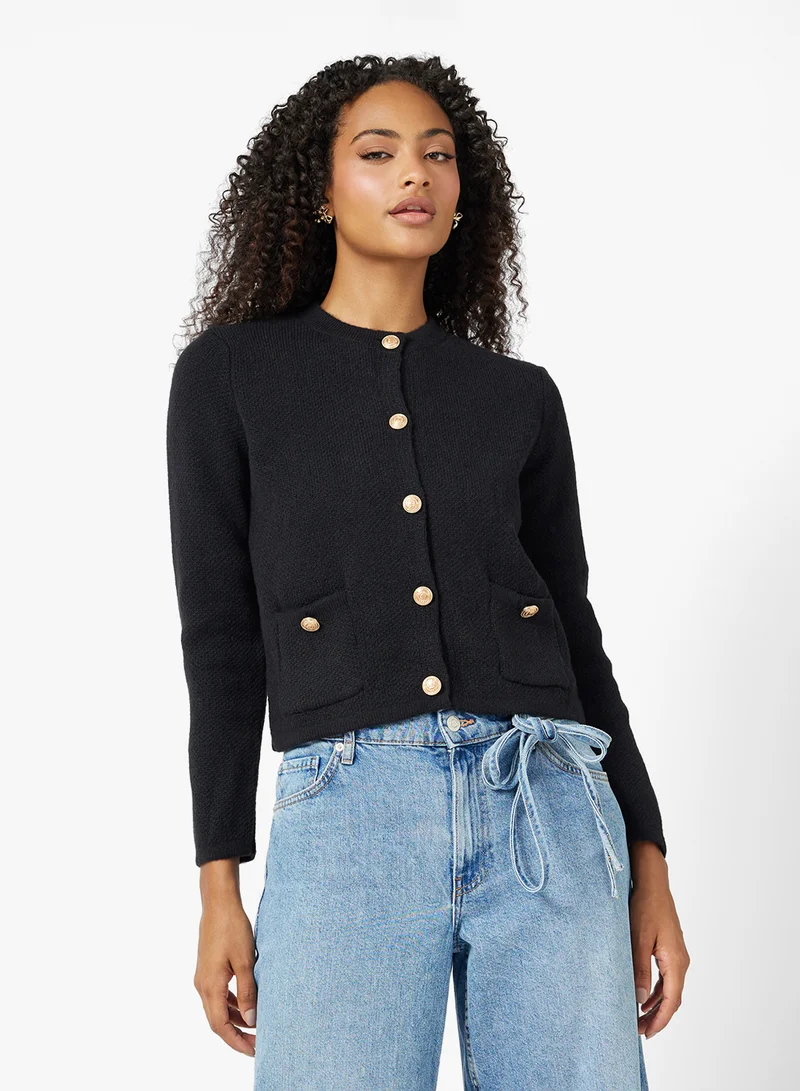 جينجر Classic Fine Knit Cardigan