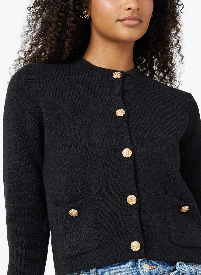 Ginger Classic Fine Knit Cardigan