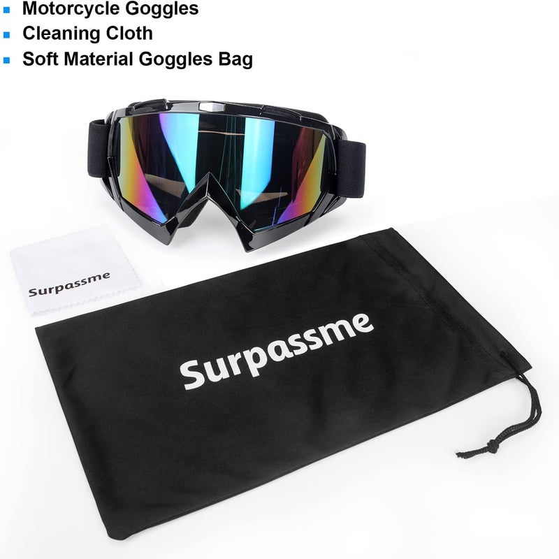 Surpassme Motorcycle Goggles with UV Protection - Image 4