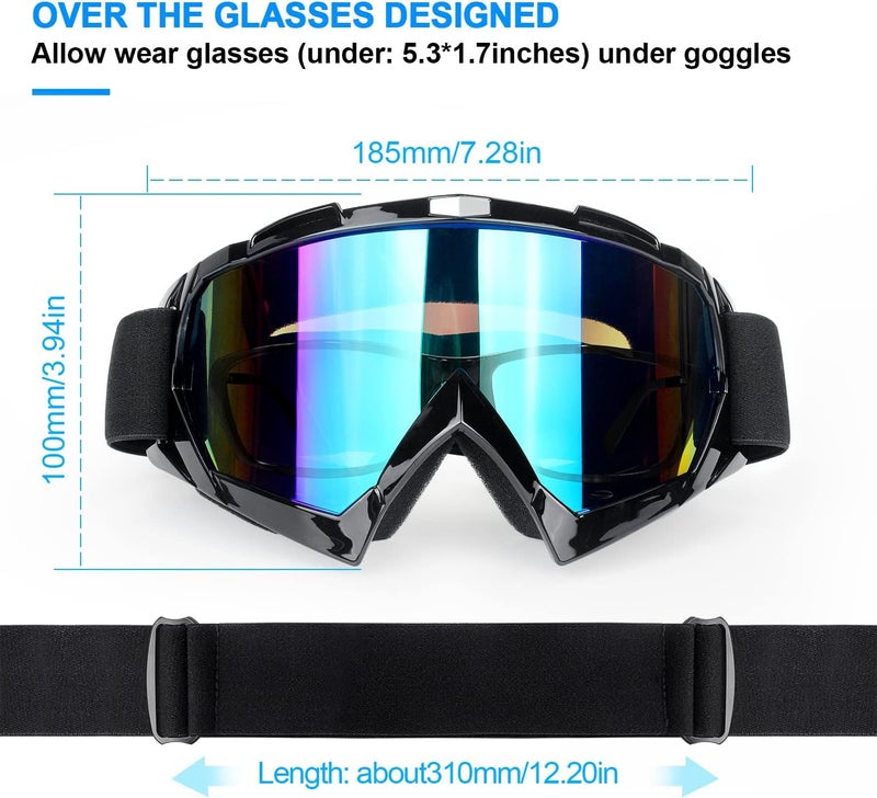 Surpassme Motorcycle Goggles with UV Protection - Image 3