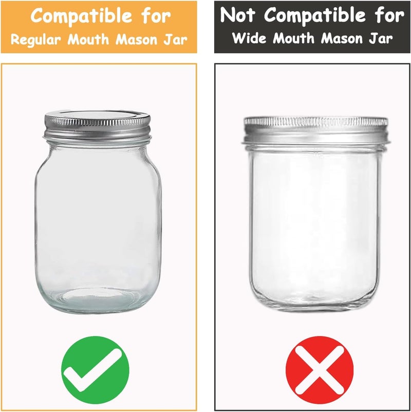 WixiTool Mason Jar Lid with Honey Dispenser Dipper, 1 PCS Regular Mouth Canning Lid and Ring for Ball or Kerr Jars, Stainless Steel Honey Stirrers Lid with Honeycomb Cover for Honey Pot Container - Image 5