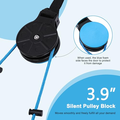 Fanwer Shoulder Pulley for Physical Therapy, Over The Door Pulley for Shoulder Rehab, Overhead Arm Exercise Pulleys for Rotator Cuff Recovery, Frozen Shoulder, Workout Pulley System for Home Gym - Image 3