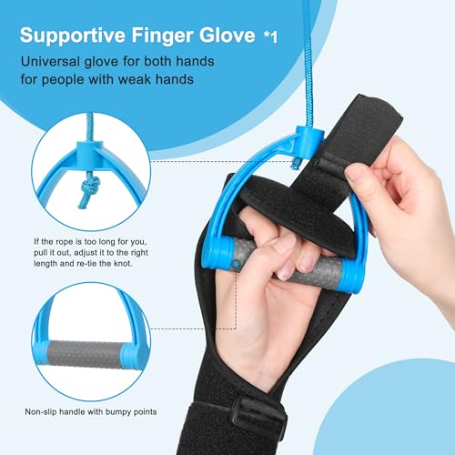 Fanwer Shoulder Pulley for Physical Therapy, Over The Door Pulley for Shoulder Rehab, Overhead Arm Exercise Pulleys for Rotator Cuff Recovery, Frozen Shoulder, Workout Pulley System for Home Gym - Image 4
