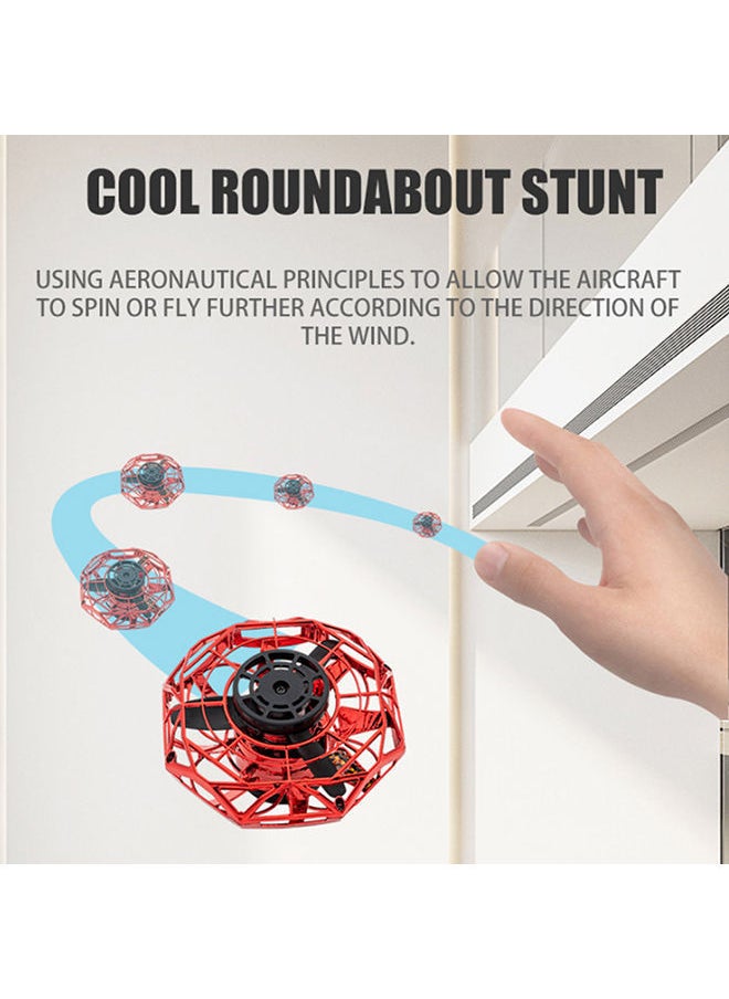 NIBEMINENT - Hand Operated Control Induction 360° Rotating Small Ufo Flying Drone Toy 11*5.8*9.8cm - Image 1