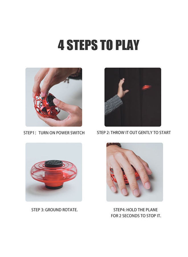 NIBEMINENT - Hand Operated Control Induction 360° Rotating Small Ufo Flying Drone Toy 11*5.8*9.8cm - Image 1