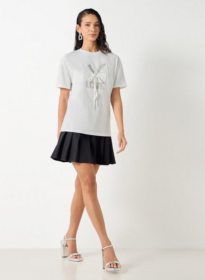 تواكستريمز تيشيرت مزين بأكمام قصيرة من تو إكستريمز - Image 2