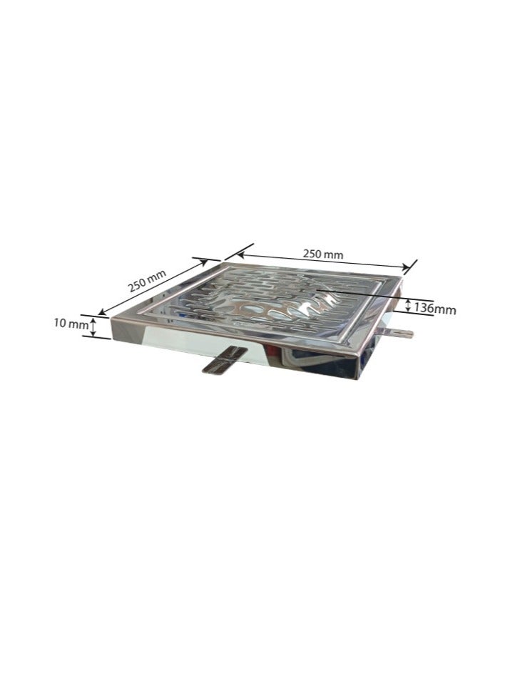 POOL MART Frame and Safety Grill (Anti-Vortex Drain Grill) 250mm x 250mm 316SS - Image 4