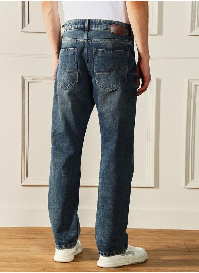 Dennis Lingo Men’s Relaxed Fit Mid Blue Jeans – Casual and Comfortable  - Image 5