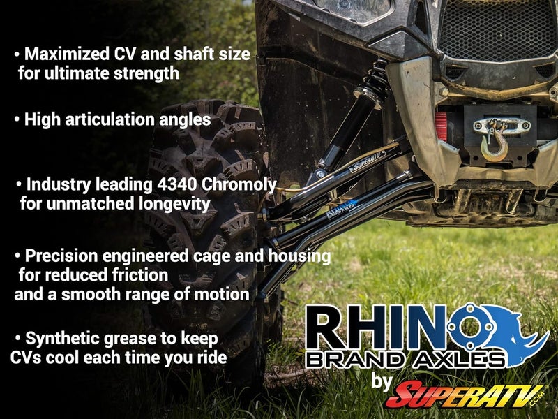 SuperATV Rhino Brand Rear Axle for Polaris RZR XP 1000/1000 4 / Trails & Rocks Edition/Highlifter Edition - Image 4