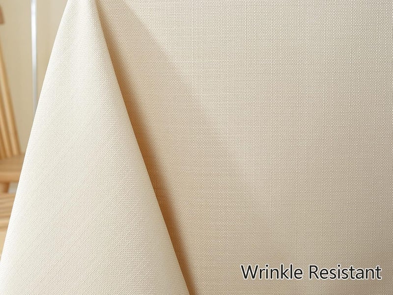 SASTYBALE Faux Linen Napkins Set of 4 Wrinkle Free Washable Soft Fabric Textured Cloth Napkins for Everyday Dinner Party Wedding Holiday 4 Pack 20 x 20 Inch Square FlaxBeigeTaupe - Image 4